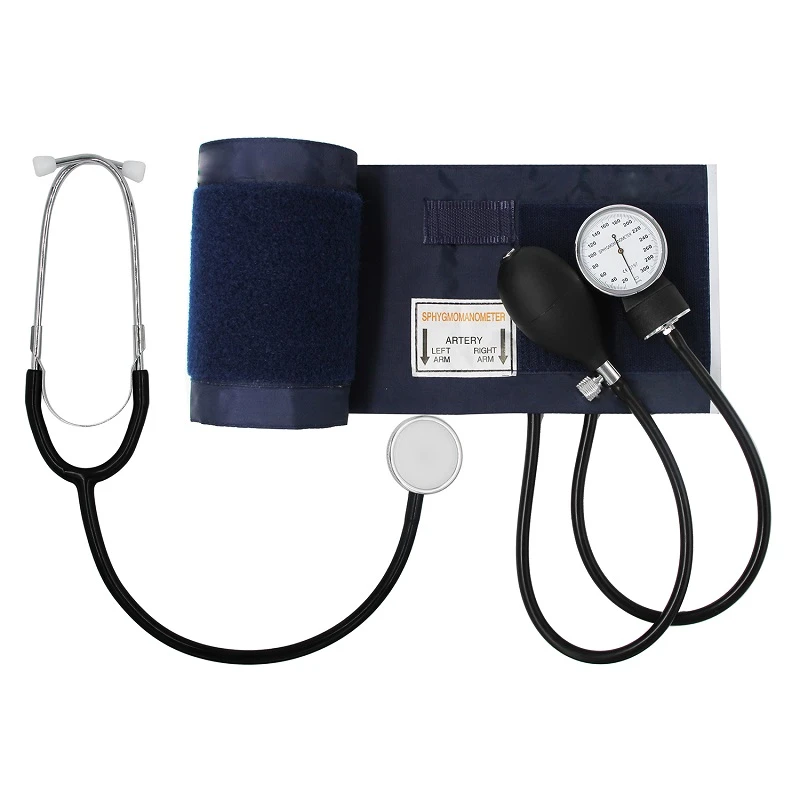Sphygmomanometer aneroid dengan set stetoskop